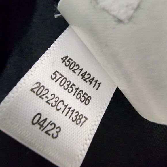 Chico’s Top Women Size 1 Medium Double Layer Fringe Black 3/4 Sleeve Cottaegcore - Picture 11 of 11